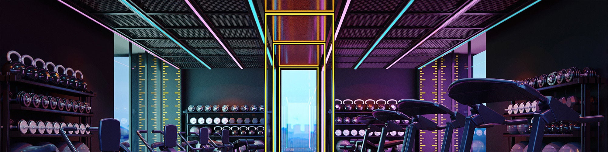 gym, architectural lighting 